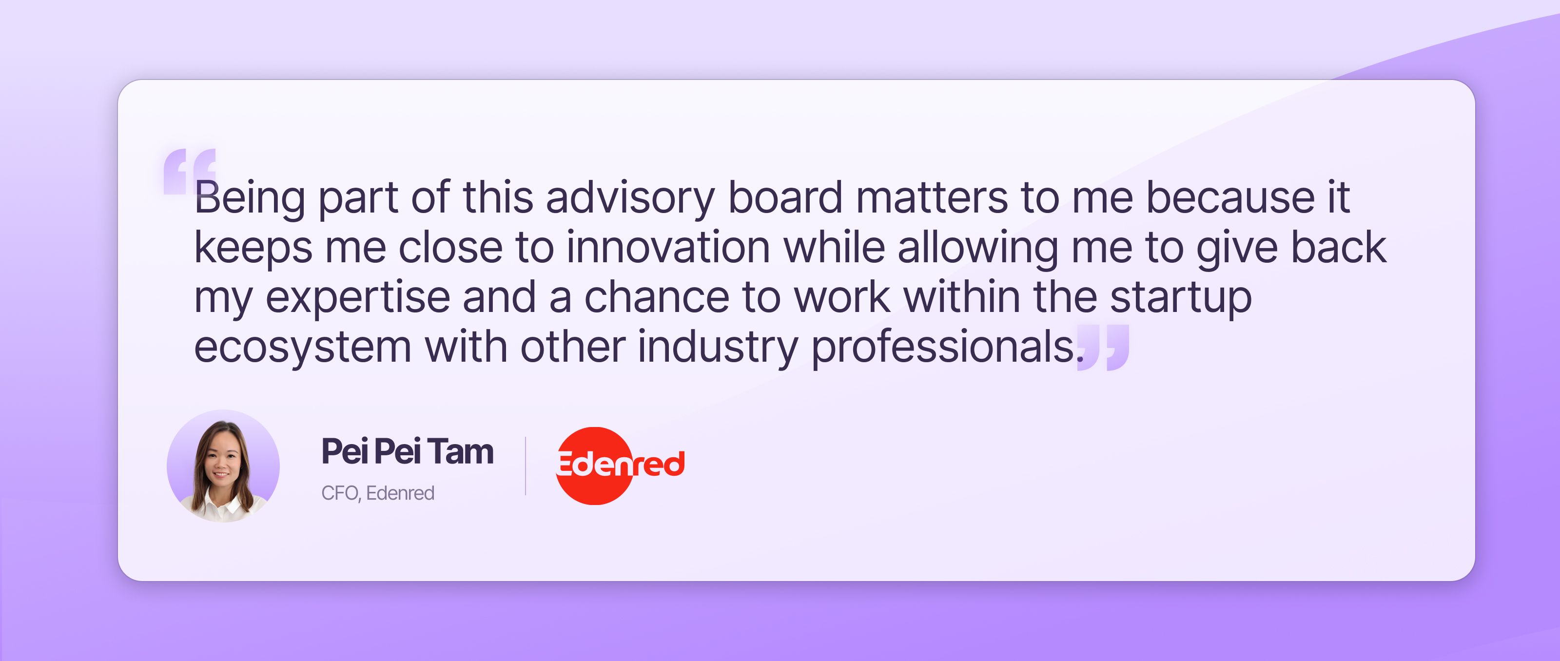 Pei Pei Tam CFO | Edenred