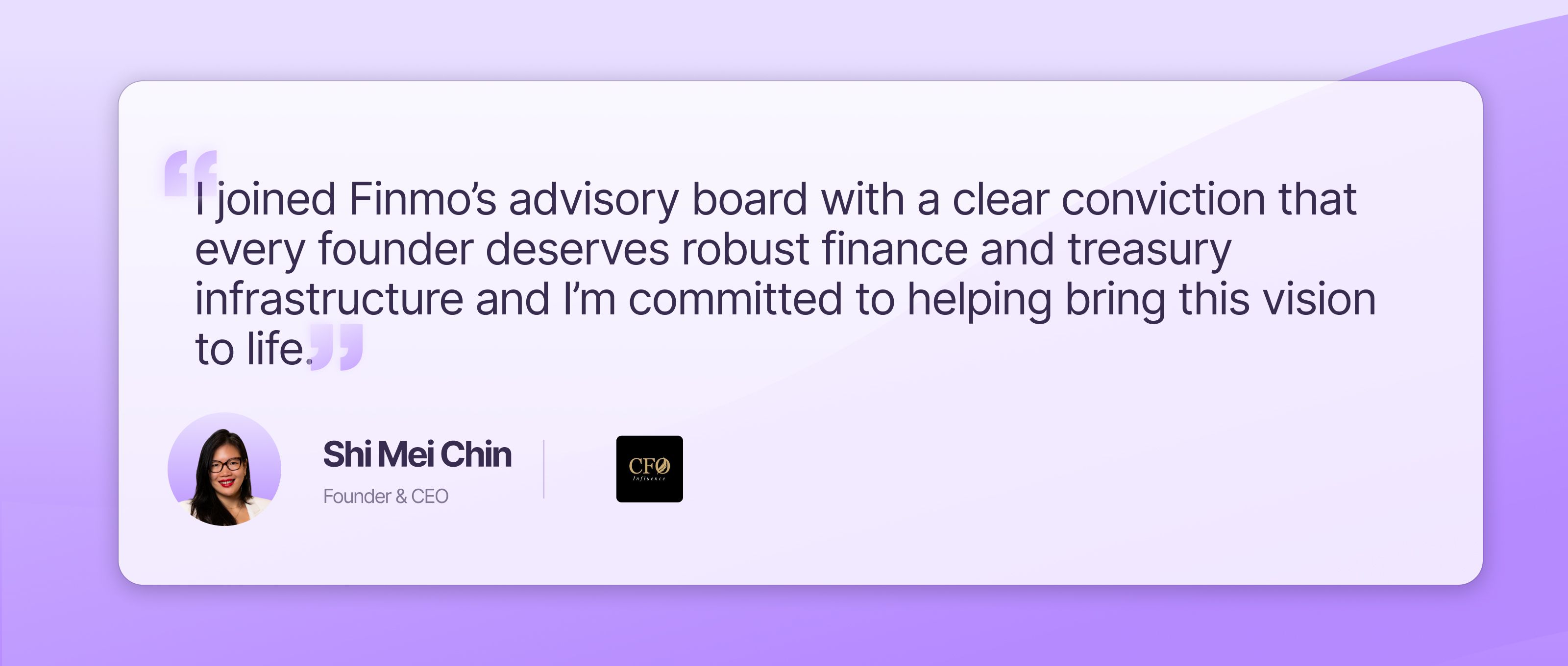 Shi Mei Chin Founder & CEO | CFO Influence