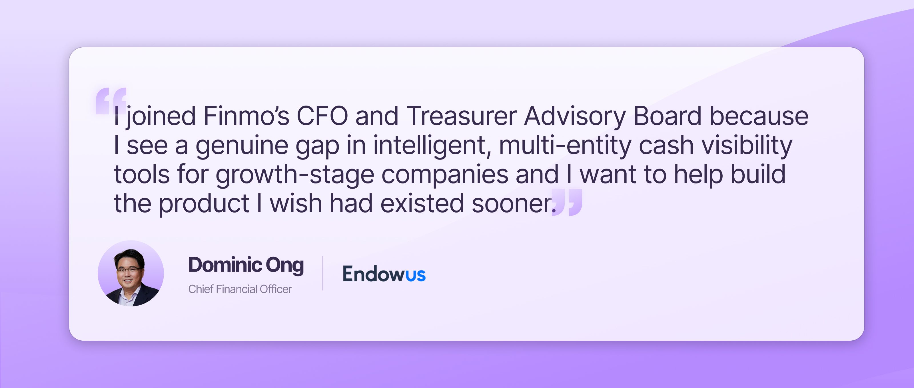 Dominic Ong CFO | Endowus